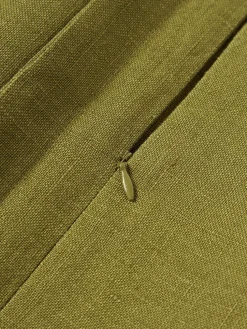 Funda de cojín de lino con dobladillo elevado Taryn