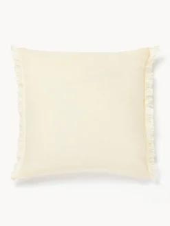 Funda de cojín de lino con flecos Luana