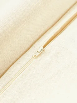 Funda de cojín de lino con flecos Luana