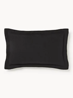 Funda de cojín de lino con dobladillo elevado Taryn