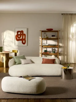 Funda de cojín de lino con dobladillo elevado Taryn