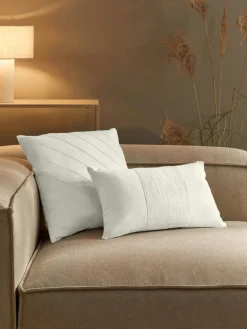 Funda de cojín de lino texturizada Dalia