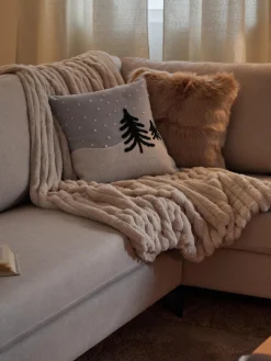 Funda de cojín de piel sintética Mathilde