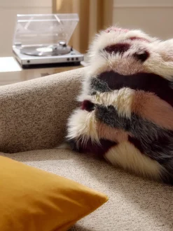 Funda de cojín de piel sintética Nella