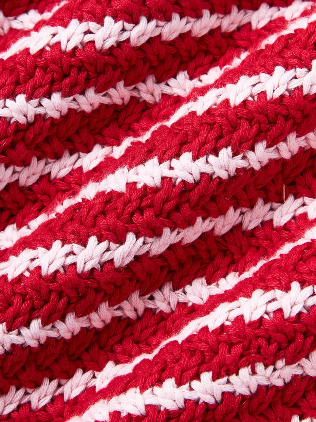 Funda de cojín de punto a rayas con volantes Blaise