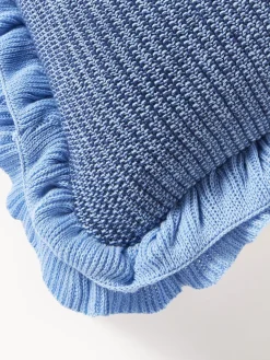 Funda de cojín de punto con volantes Pansy