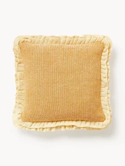 Funda de cojín de punto con volantes Pansy