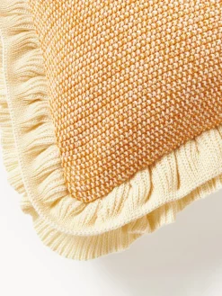 Funda de cojín de punto con volantes Pansy