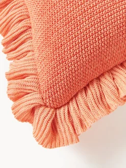 Funda de cojín de punto con volantes Pansy