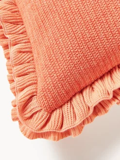 Funda de cojín de punto con volantes Pansy