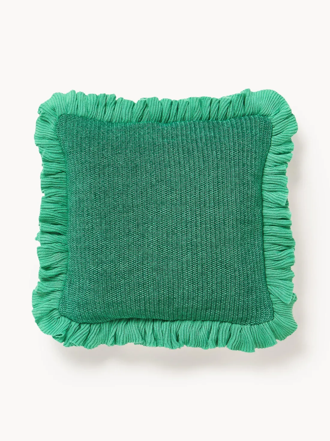 Funda de cojín de punto con volantes Pansy