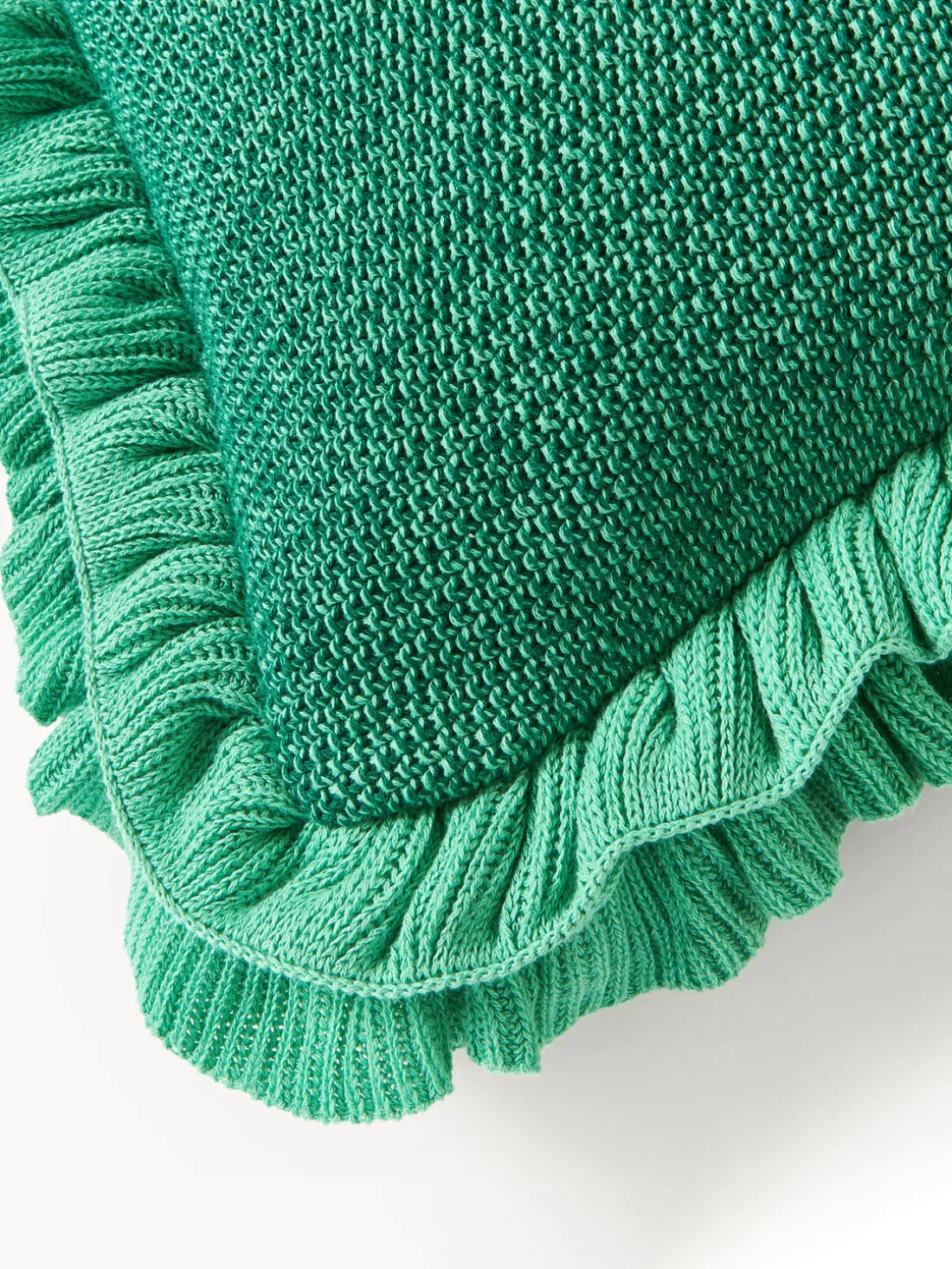 Funda de cojín de punto con volantes Pansy