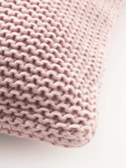 Funda de cojín de punto de algodón ecológico Adalyn