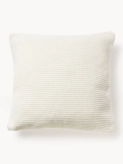 Funda de cojín de punto de algodón ecológico Adalyn