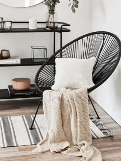 Funda de cojín de punto de algodón ecológico Adalyn