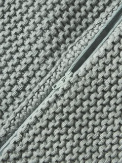 Funda de cojín de punto de algodón ecológico Adalyn