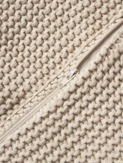 Funda de cojín de punto de algodón ecológico Adalyn