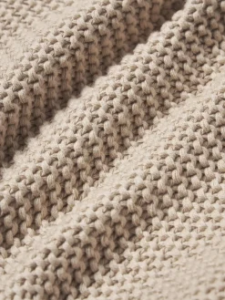 Funda de cojín de punto de algodón ecológico Adalyn