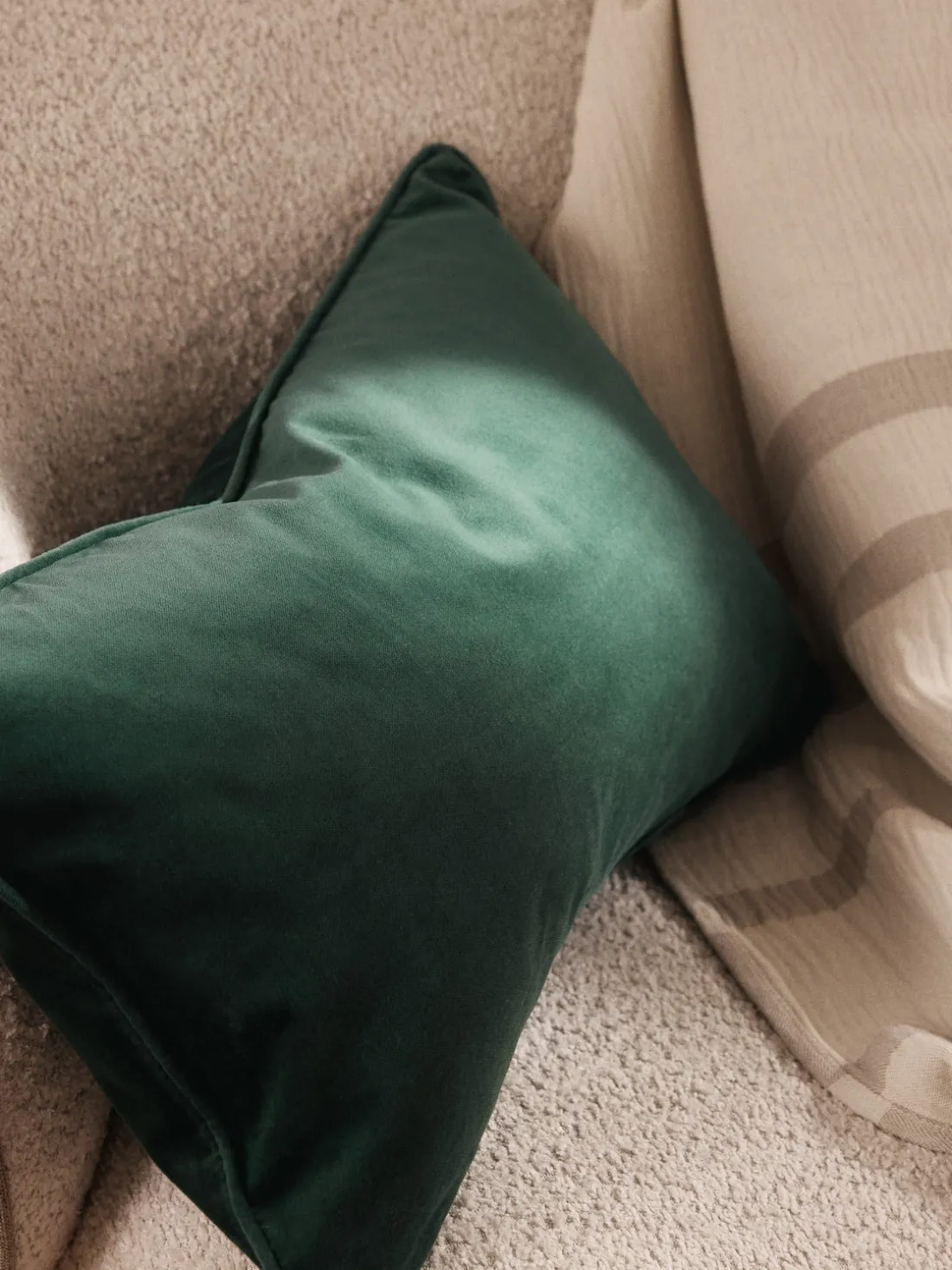 Funda de cojín de terciopelo Dana