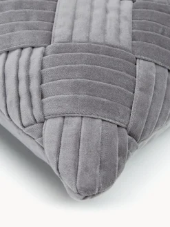 Funda de cojín de terciopelo texturizada Sina
