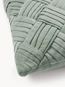 Funda de cojín de terciopelo texturizada Sina