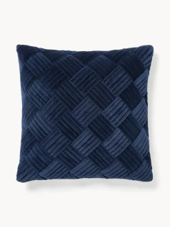 Funda de cojín de terciopelo texturizada Sina