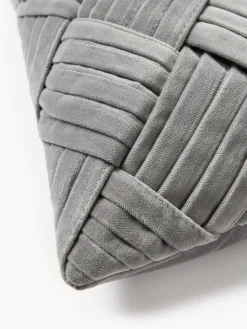 Funda de cojín de terciopelo texturizada Sina