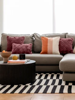 Funda de cojín de terciopelo texturizada Sina