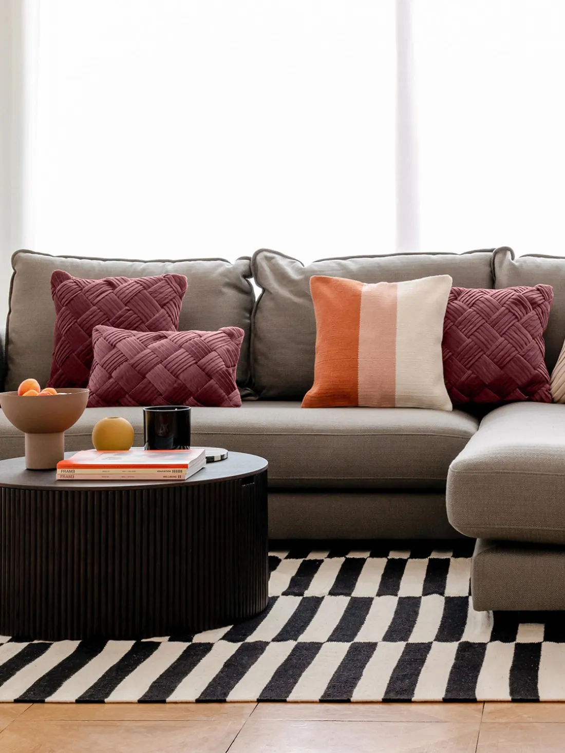 Funda de cojín de terciopelo texturizada Sina