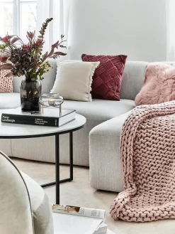 Funda de cojín de terciopelo texturizada Sina