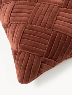 Funda de cojín de terciopelo texturizada Sina