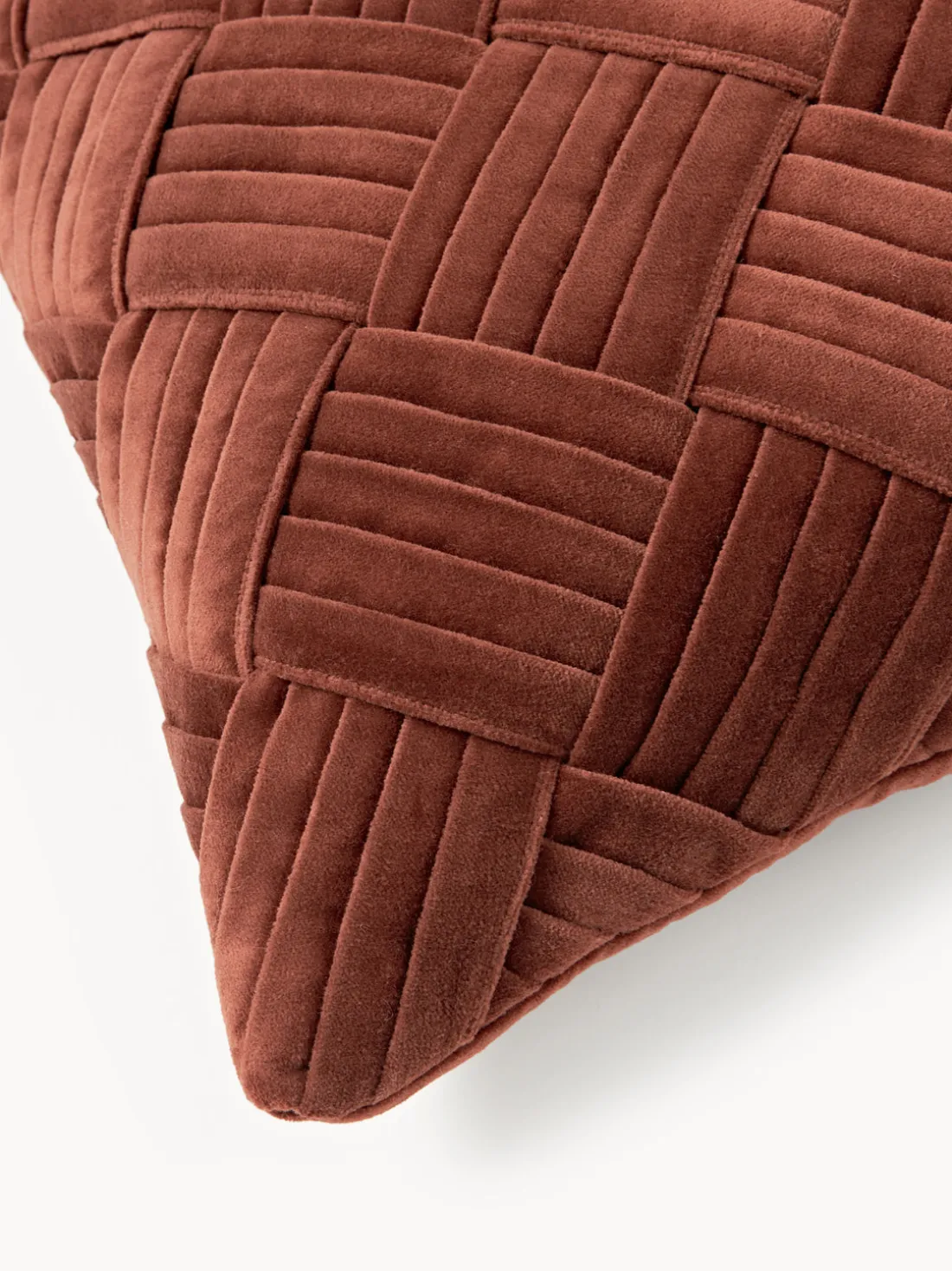 Funda de cojín de terciopelo texturizada Sina