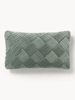 Funda de cojín de terciopelo texturizada Sina