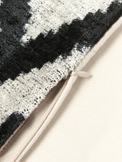 Funda de cojín de terciopelo con estampado zigzag Velvety
