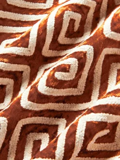 Funda de cojín de terciopelo con bordado de chenilla Solenne