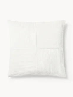 Funda de cojín de terciopelo de estructura lineal fina Fiona