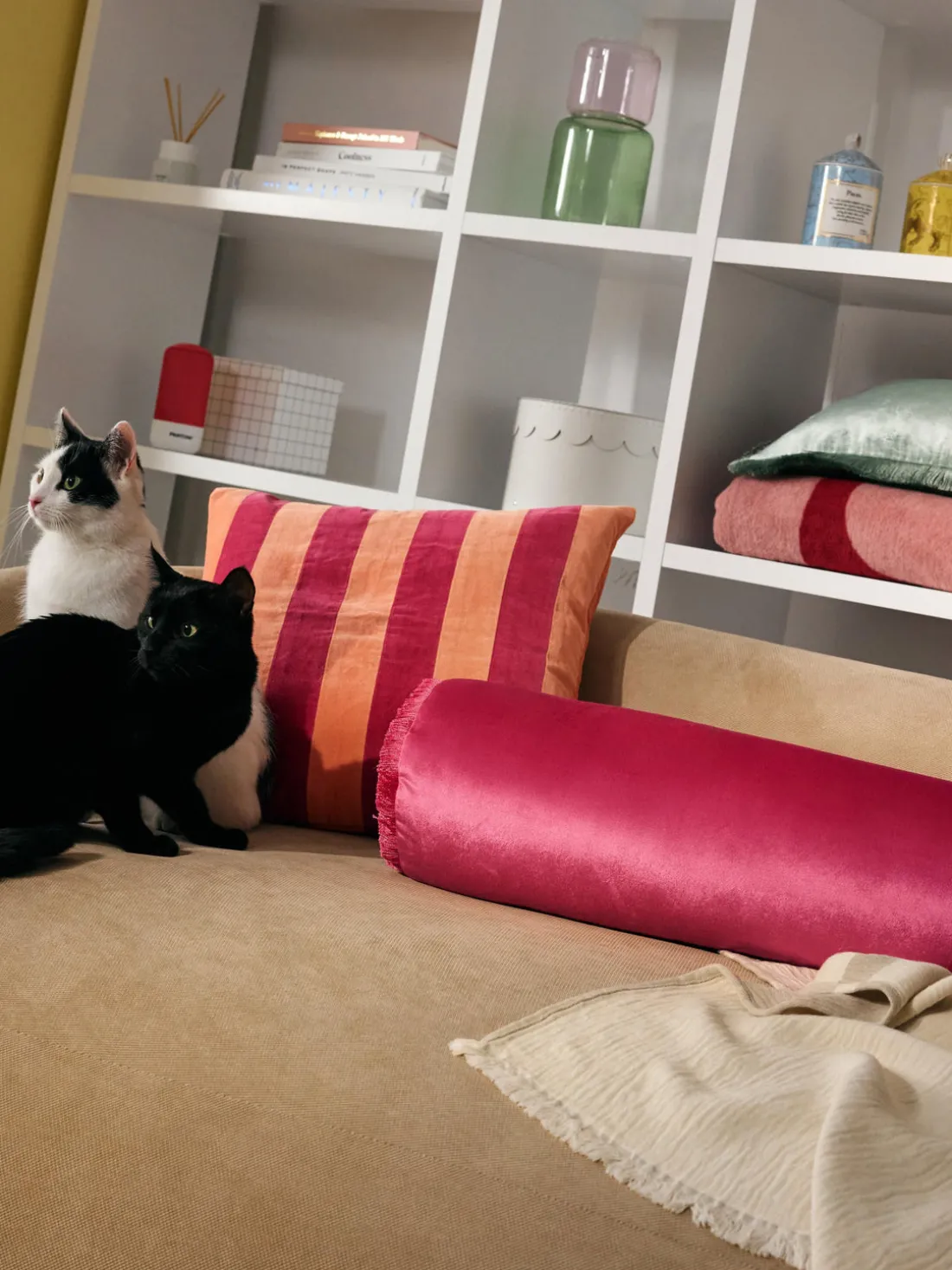 Funda de cojín de terciopelo patchwork Remus