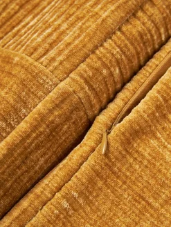 Funda de cojín de terciopelo de estructura lineal fina Fiona