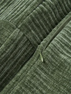 Funda de cojín de terciopelo de estructura lineal fina Fiona