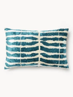 Funda de cojín de viscosa estampada en tejido jacquard Dejan