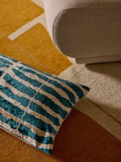 Funda de cojín de viscosa estampada en tejido jacquard Dejan