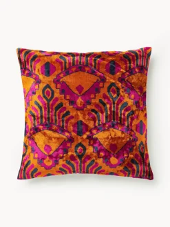 Funda de cojín de viscosa estampada en tejido jacquard Dima