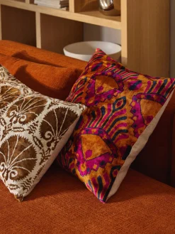 Funda de cojín de viscosa estampada en tejido jacquard Dima