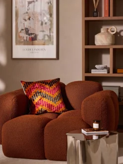 Funda de cojín de viscosa estampada en tejido jacquard Danelle