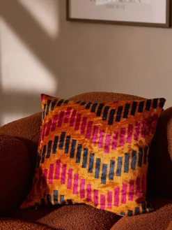 Funda de cojín de viscosa estampada en tejido jacquard Danelle