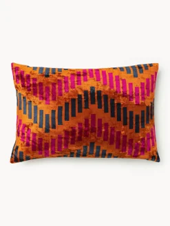 Funda de cojín de viscosa estampada en tejido jacquard Danelle