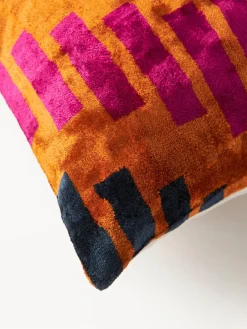 Funda de cojín de viscosa estampada en tejido jacquard Danelle