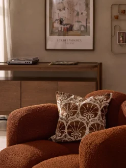 Funda de cojín de viscosa estampada en tejido jacquard Hazel