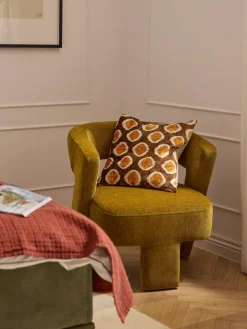 Funda de cojín de viscosa estampada en tejido jacquard Eddie