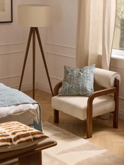 Funda de cojín de viscosa estampada en tejido jacquard Hayden